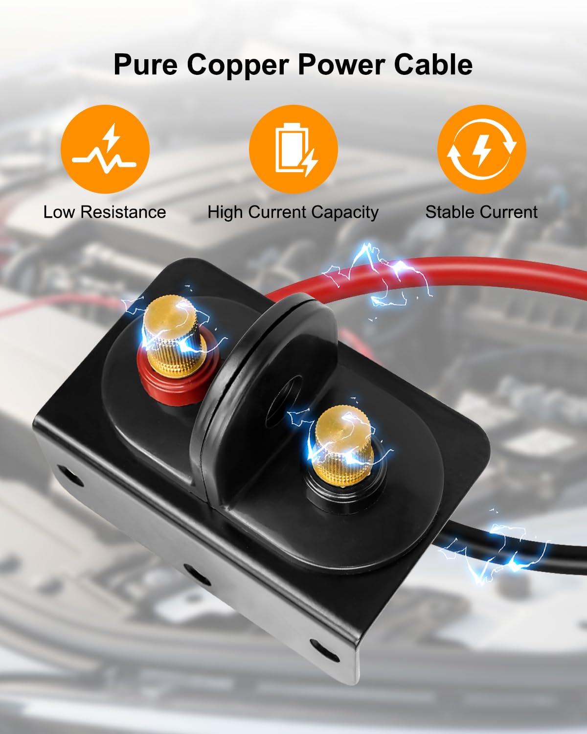 GMURA color-coded poles simplify polarity identification during vehicle jumps.