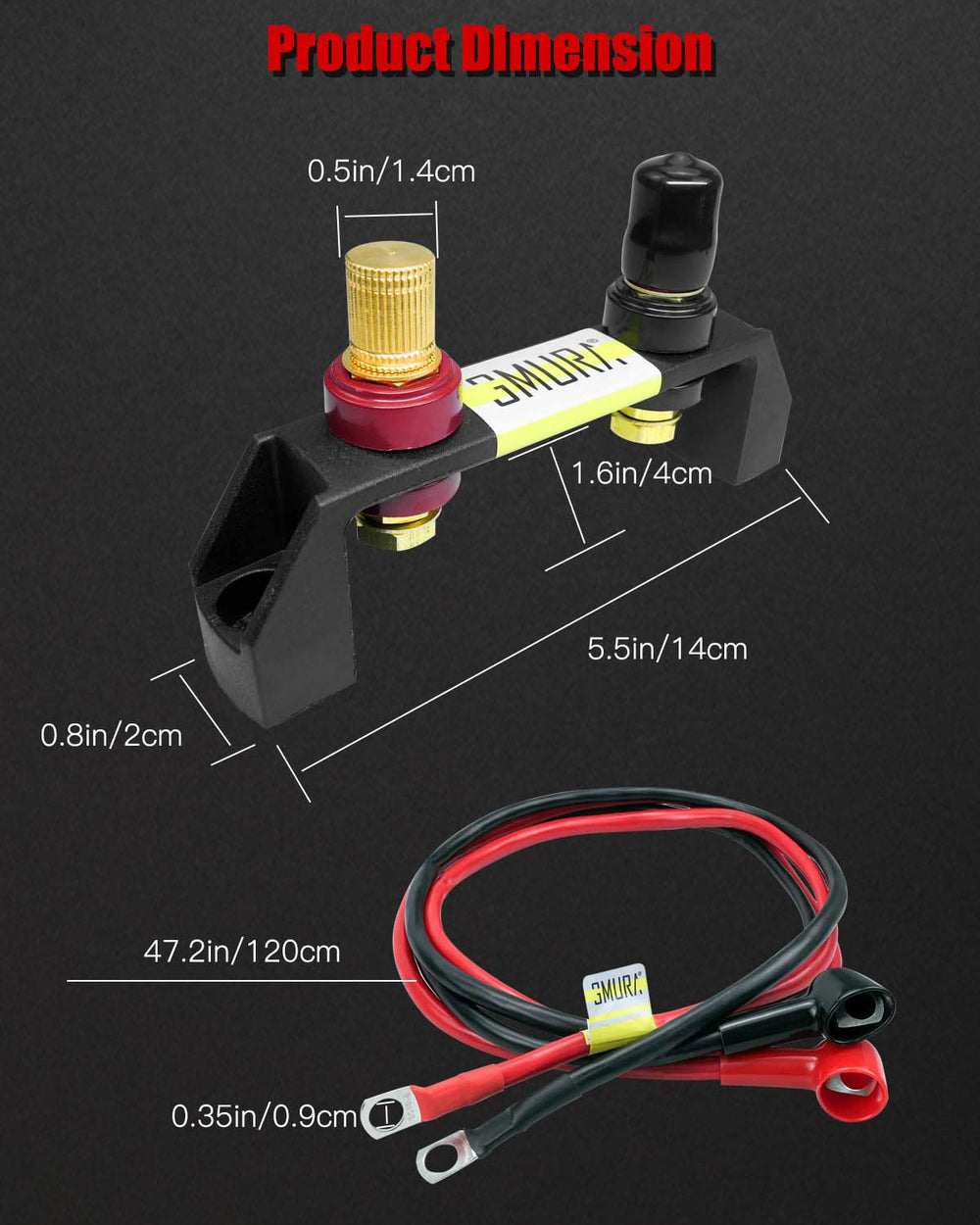 GMURA insulating cap and bracket protecting metal fittings.