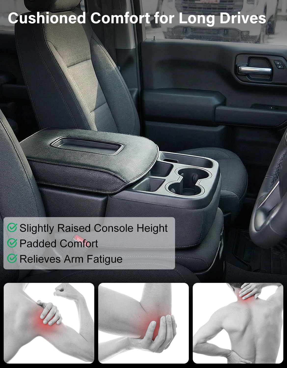 GNATIN scratch-proof waterproof armrest cover protects the console from spills and claws.