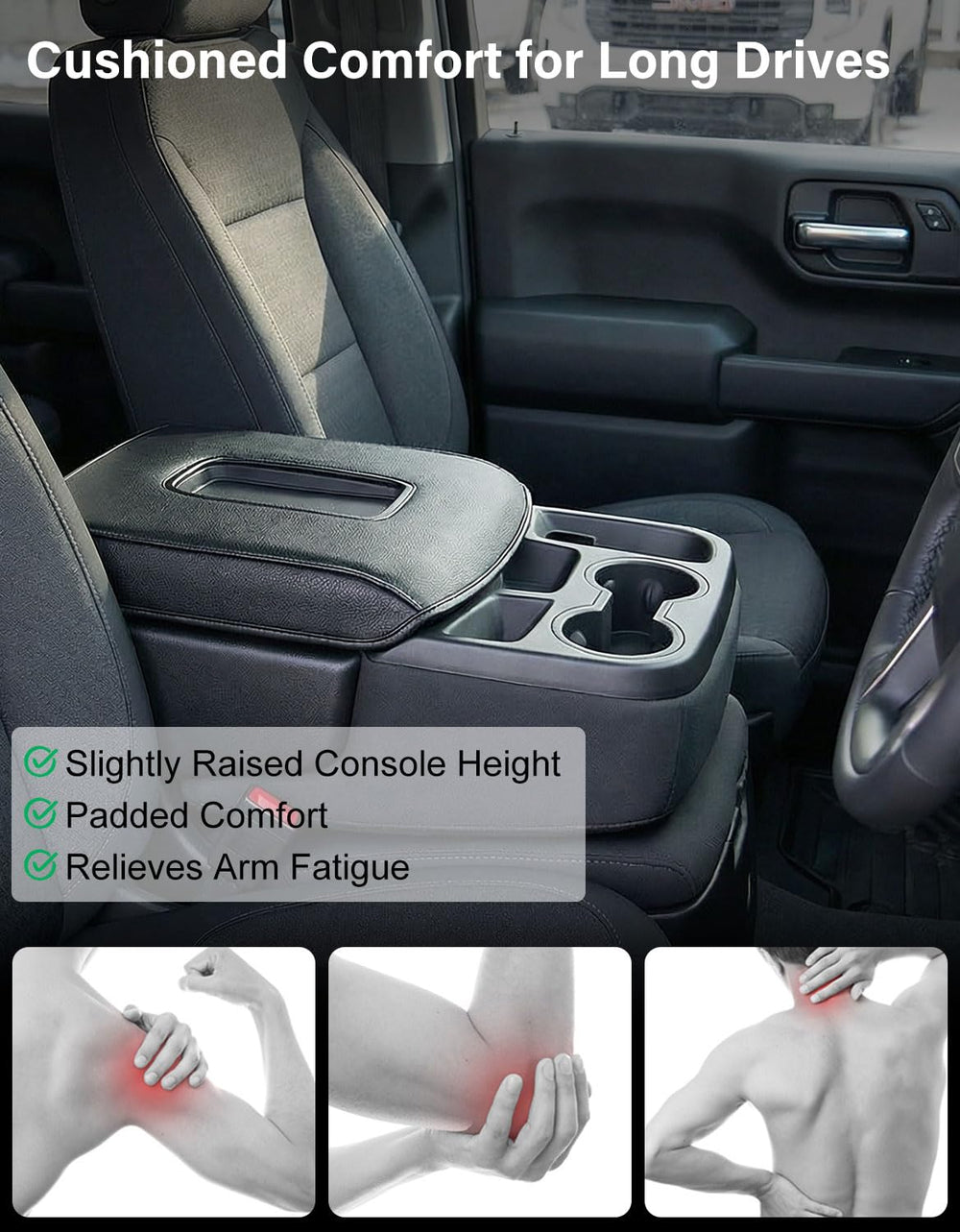 GNATIN scratch-proof waterproof armrest cover protects the console from spills and claws.