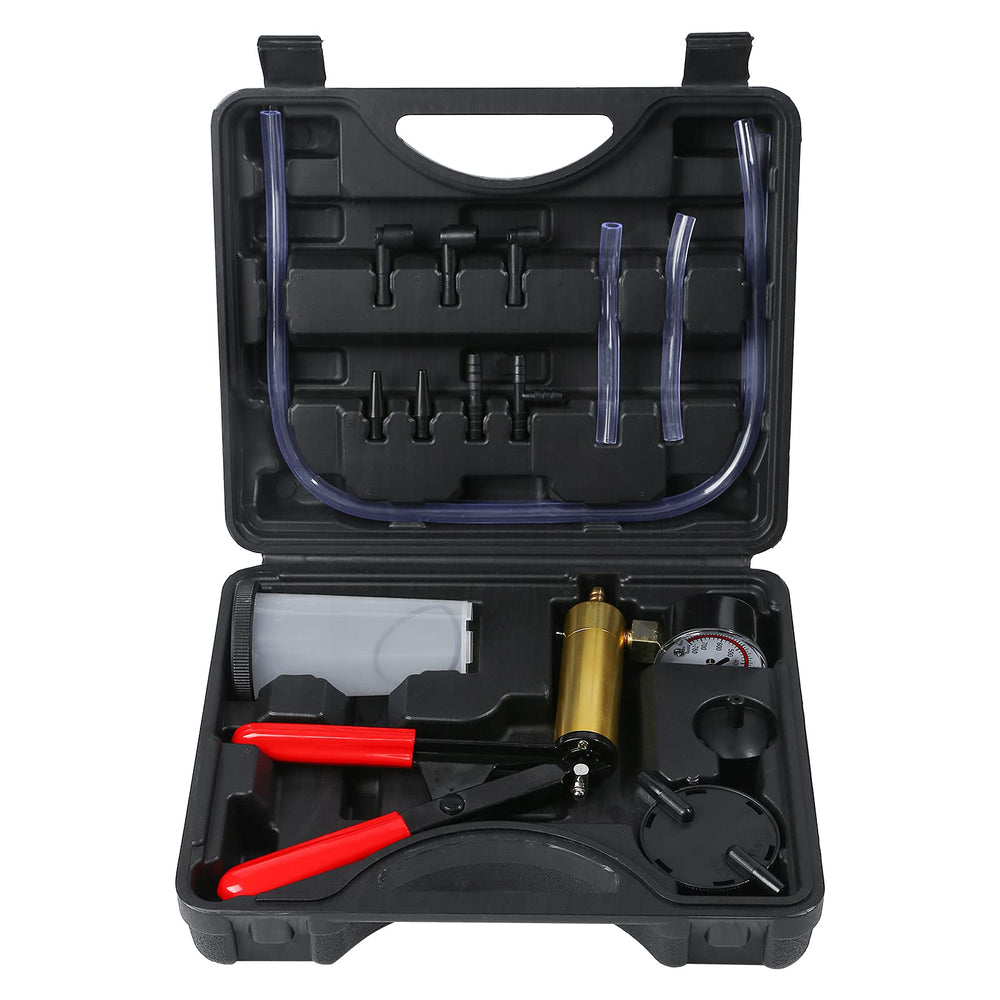 Gnhydxfe brake bleeder kit assembly shows universal compatibility for quick one-person brake bleeding.