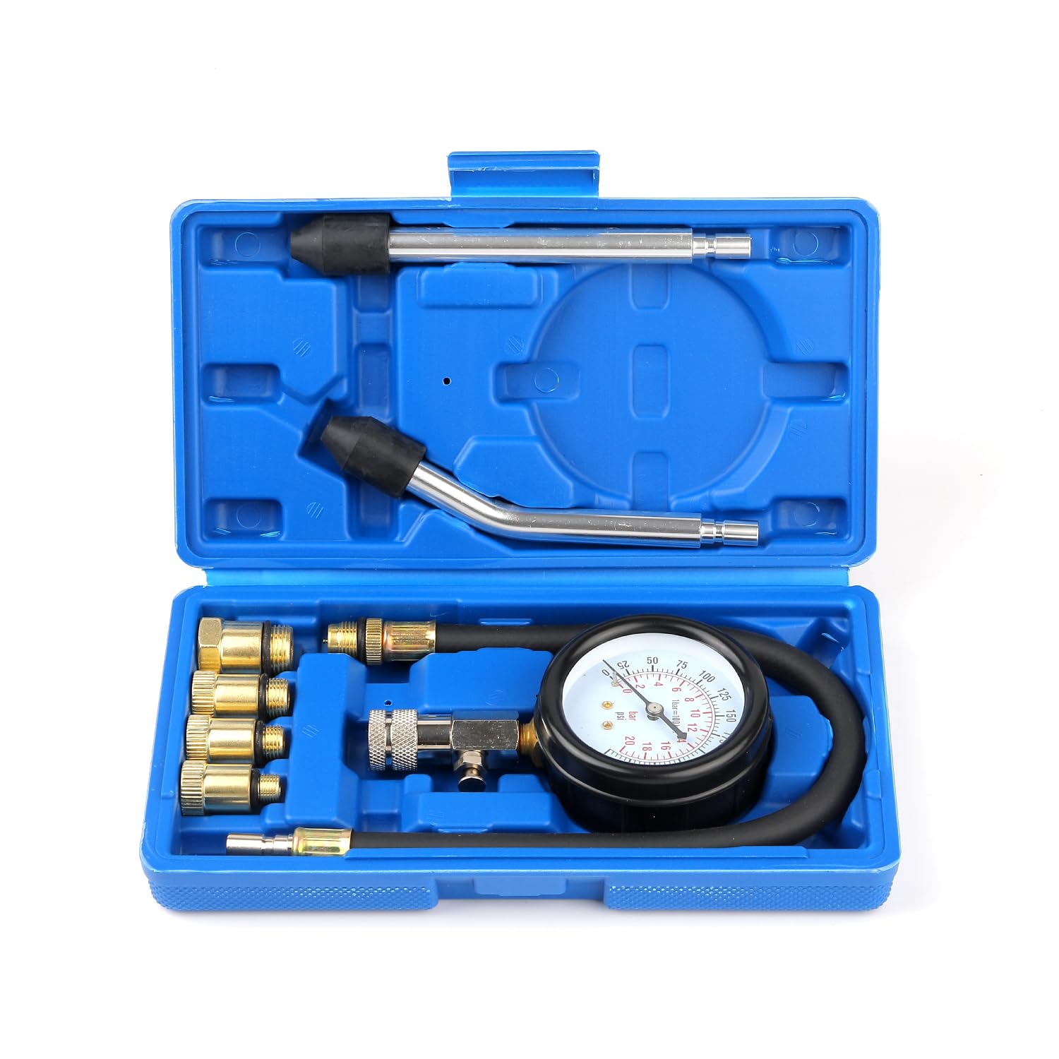 Gnhydxfe compression tester kit in blue case for easy storage and transport.