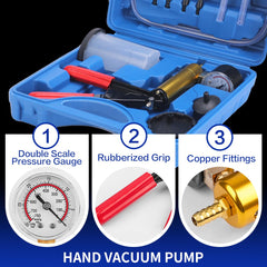 Gnhydxfe vacuum brake bleeder pump with gauge for accurate pressure monitoring.