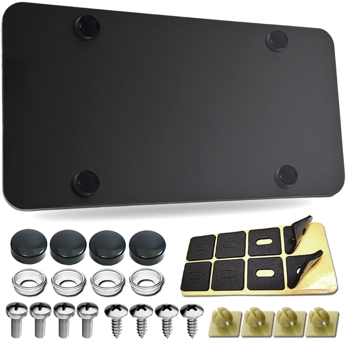 GNSZSN stainless steel license plate backing protects against bending