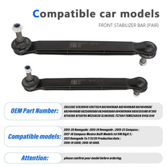 GNXFixt Sway Bar Links rear-axle installation shows broad compatibility.