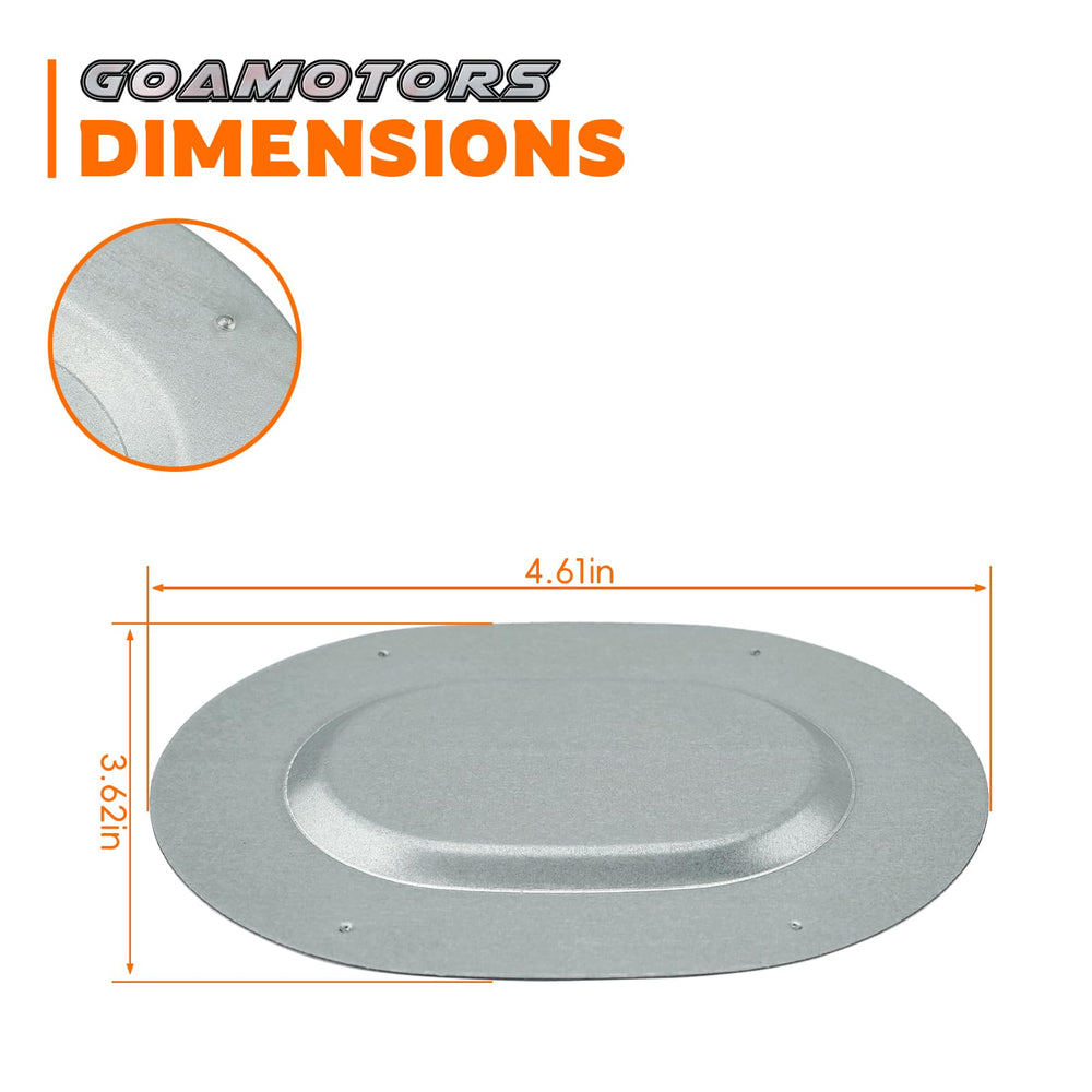 GoaMotors trunk plug cover closeup showing GM compatibility for 1962–1981.