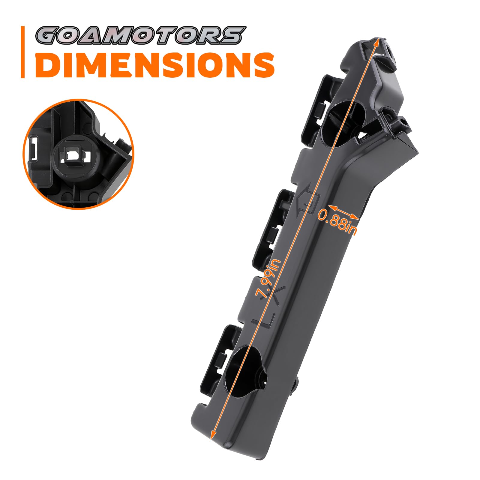 GoaMotors Chrysler 300 right front bumper bracket ensures quick, secure installation.