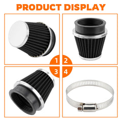 GoaMotors conical dual-layer mesh filter highlighting durable construction for long-lasting engine protection.