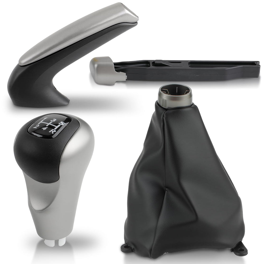 GoaMotors 3-pack gear shift knobs for Honda Civic, leather boot upgrade.