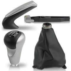GoaMotors 3-pack gear shift knobs for Honda Civic, leather boot upgrade.