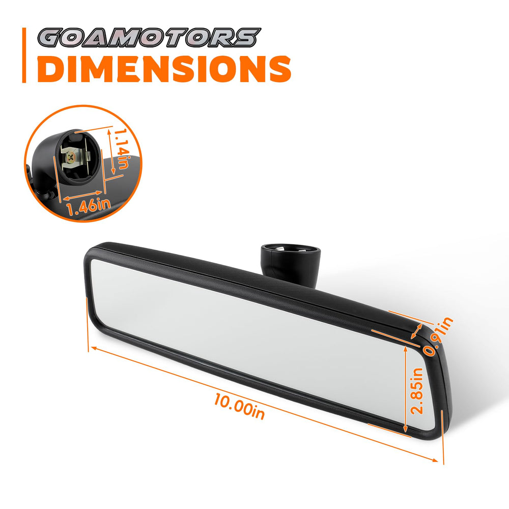GoaMotors packaged one-piece interior rear view mirror for quick upgrade
