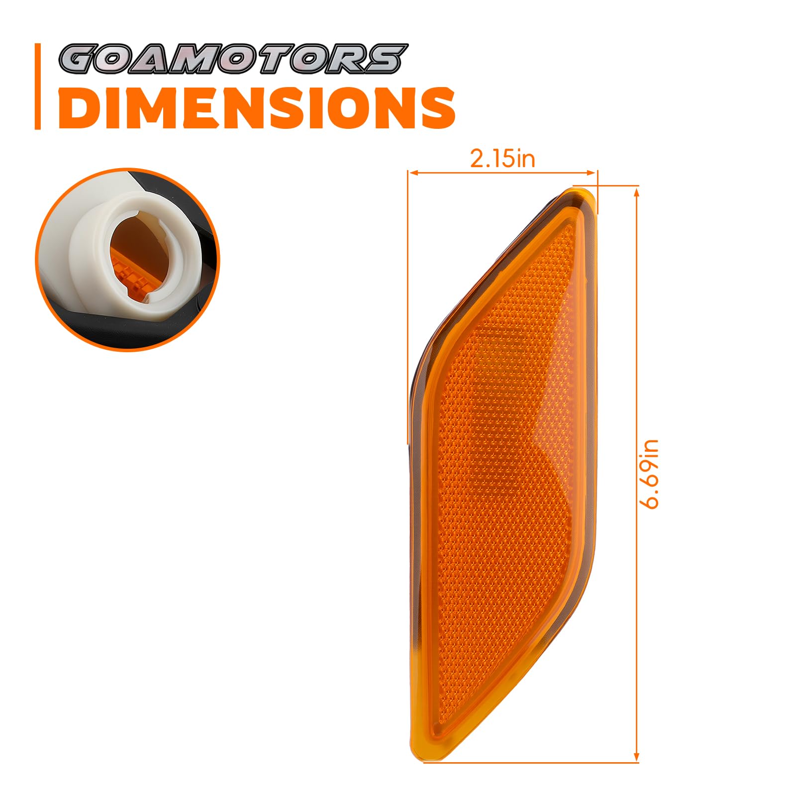 GoaMotors side marker light front-right for Mercedes E350, precise fit and clear signaling.