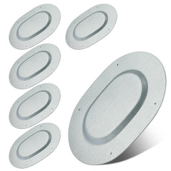 GoaMotors drain plug cover, oval metal design for durable trunk protection.