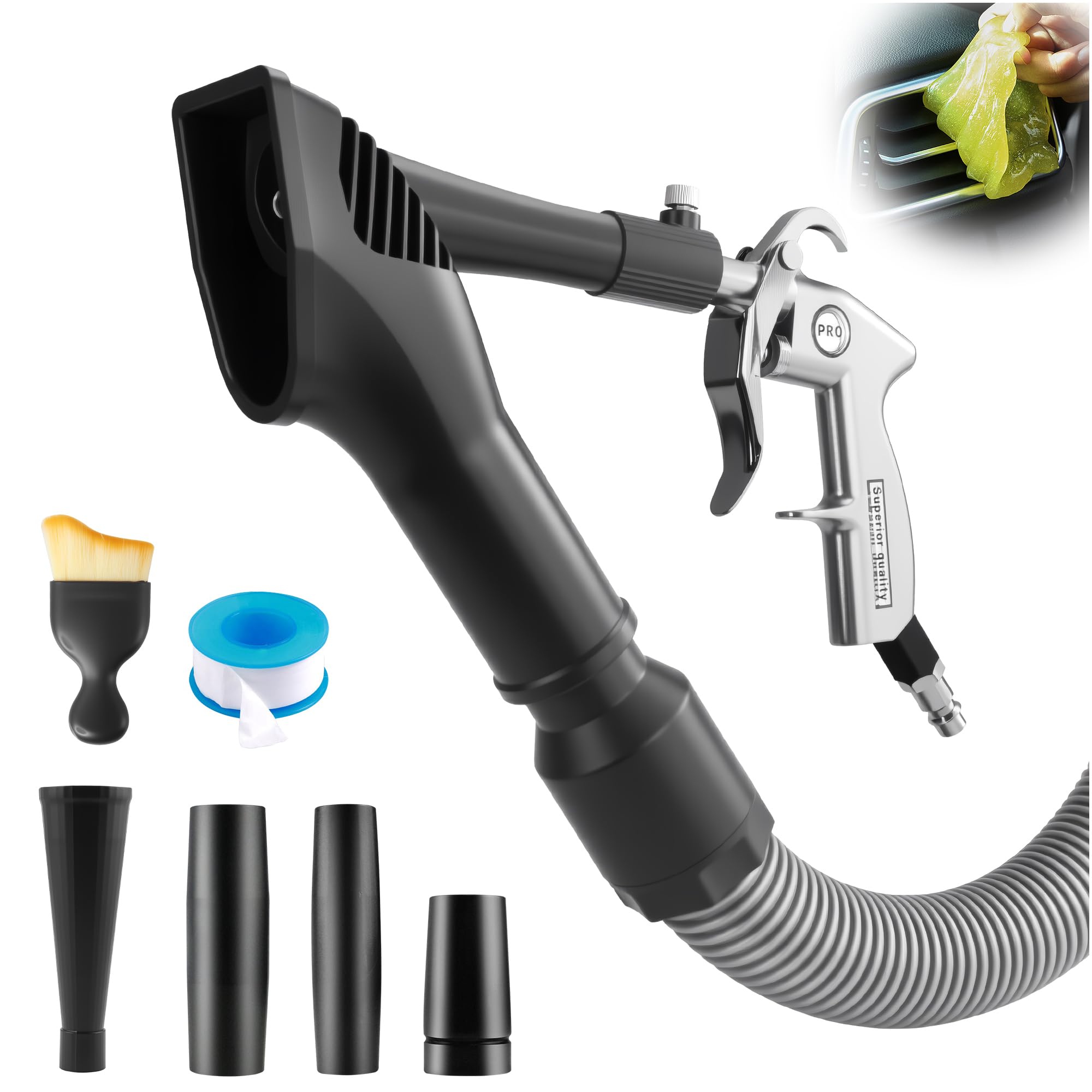 GOCCIDA 2IN1 car interior blowgun for fast debris removal