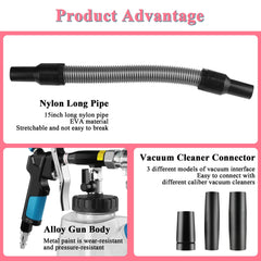 GOCCIDA built-in vacuum function capturing dust during interior detailing.