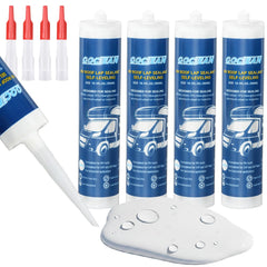 Gociean 2026 RV Roof Sealant application shows smooth self-leveling performance.