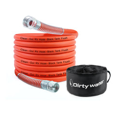 Gociean 35ft no-kink RV black water hose for smooth sanitation.