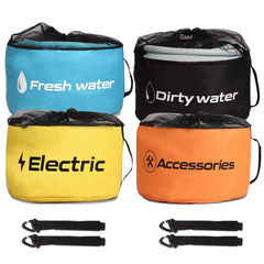 Gociean blue storage bag for fresh water hoses keeps contents organized