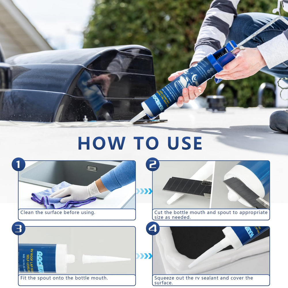 Gociean RV sealant with 2-year warranty for cracking control