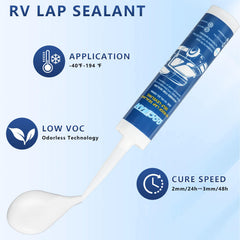 Gociean self-leveling RV sealant applying on roof seam