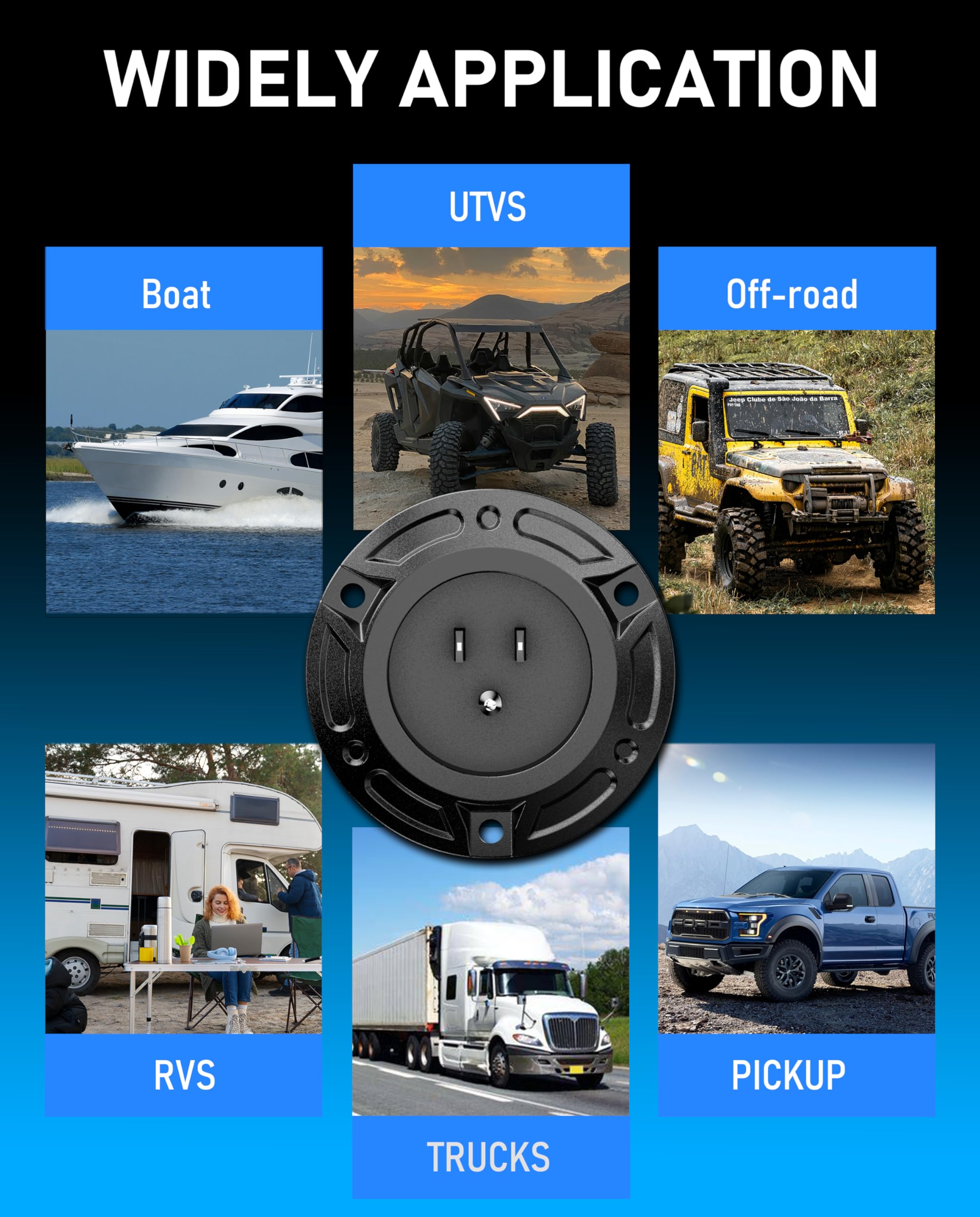 GODETON all-weather design withstands rain, snow, and sun for outdoor reliability.