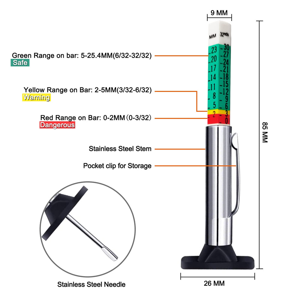 Godeson 88702 pocket clip keeps the gauge ready during roadside checks