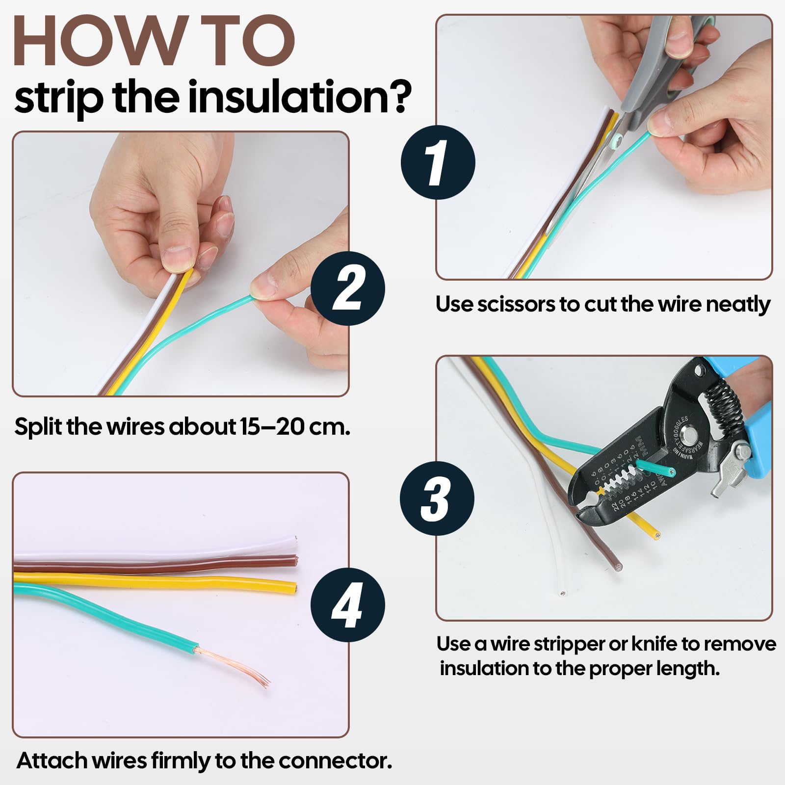 GOFOWRK boat RV camper light wiring for tidy routing and color guidance