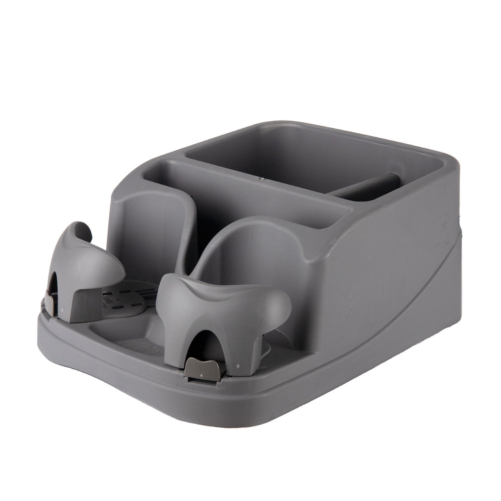 GoGear SC-CHA console in charcoal front view showing neat in-car organization