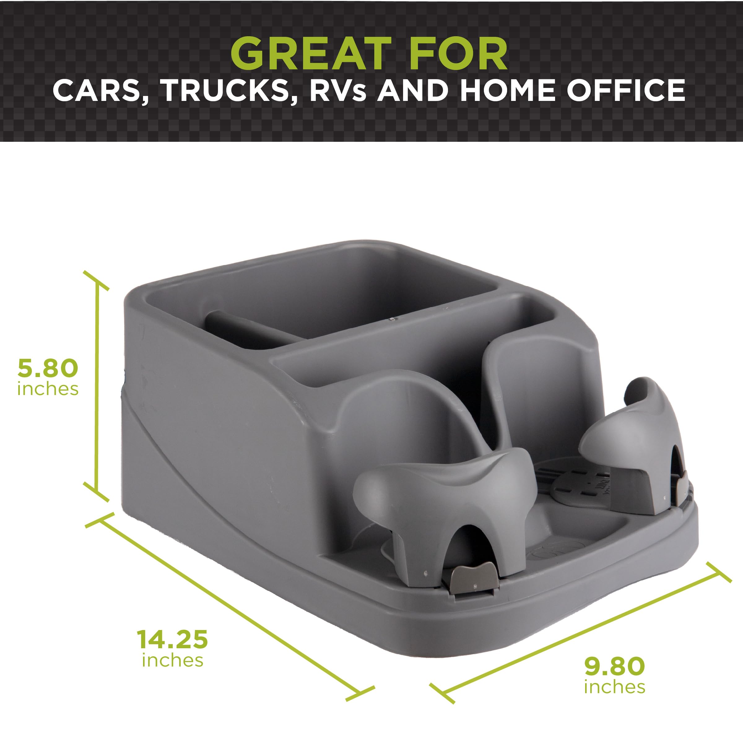 GoGear SC-CHA charcoal storage slots for CDs, cassettes, and small items