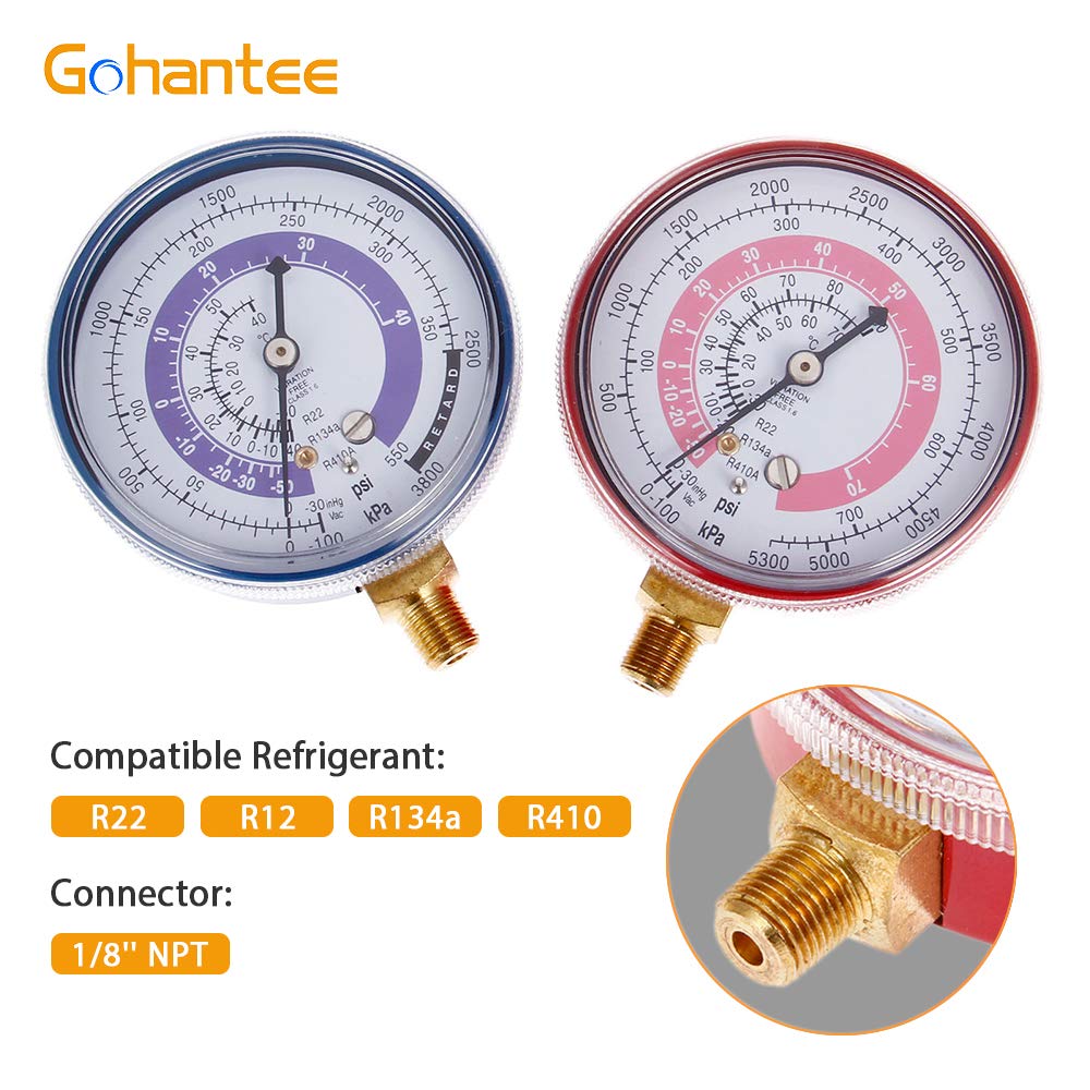 Gohantee 1/8 NPT inlet gauge connector for easy fitting