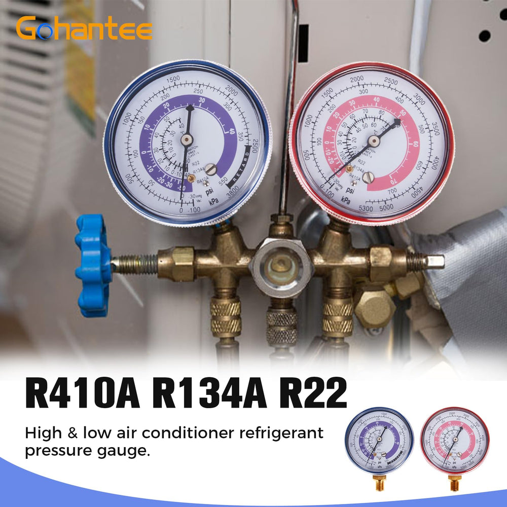 Gohantee high-pressure gauge with red dial for accurate readings