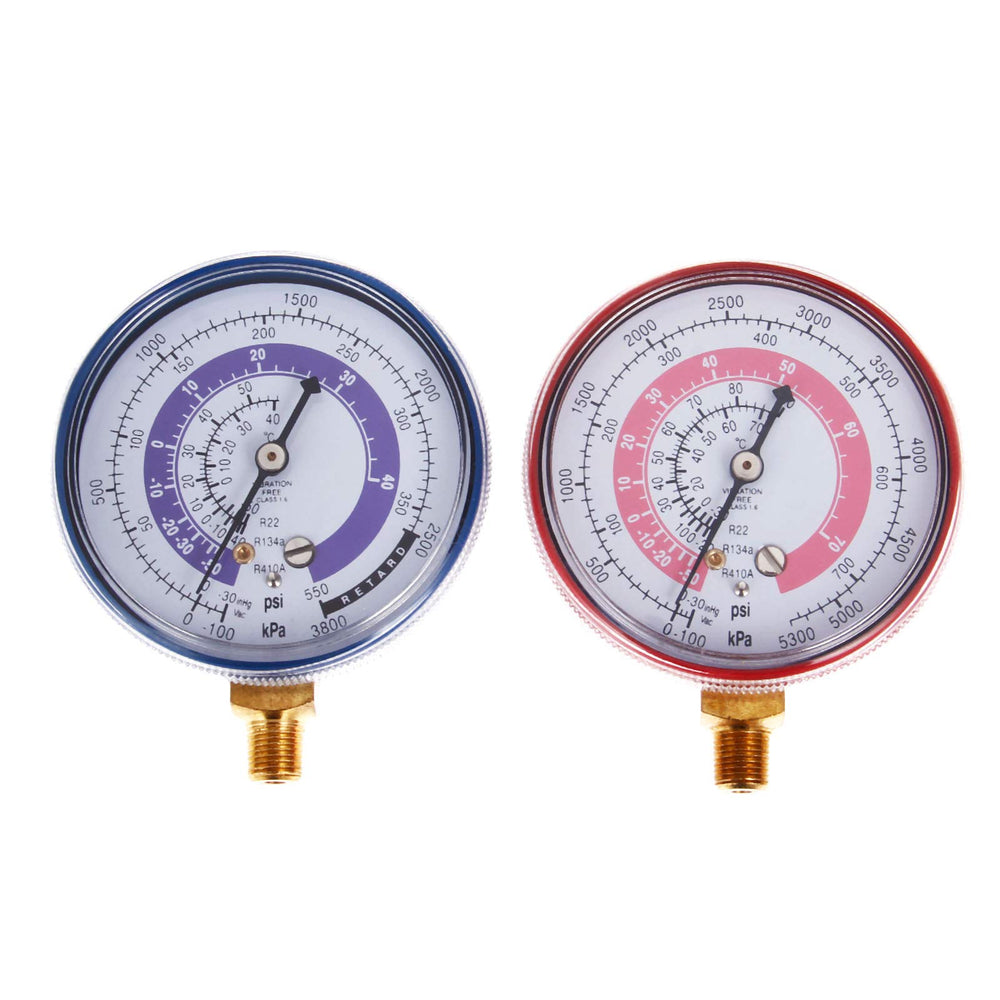 Gohantee low-pressure gauge with blue dial for quick refrigerant checks