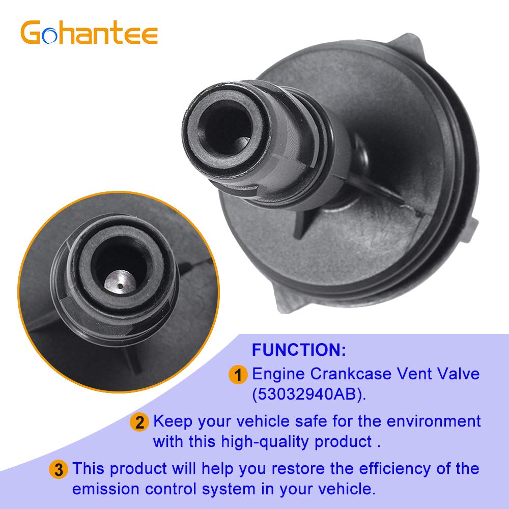 Gohantee PCV valve packaging image; ready-to-install replacement with 1 piece per kit.