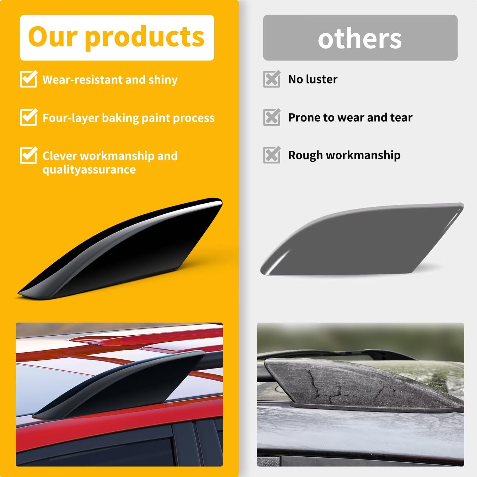 Goholy roof rack end cap rear right adds a protective touch and uniform look