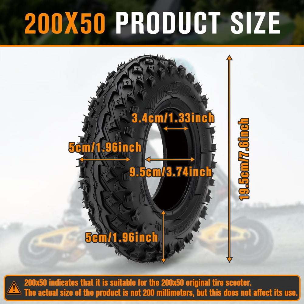 GOIMGN 200x50 tire tread detail highlights puncture resistance