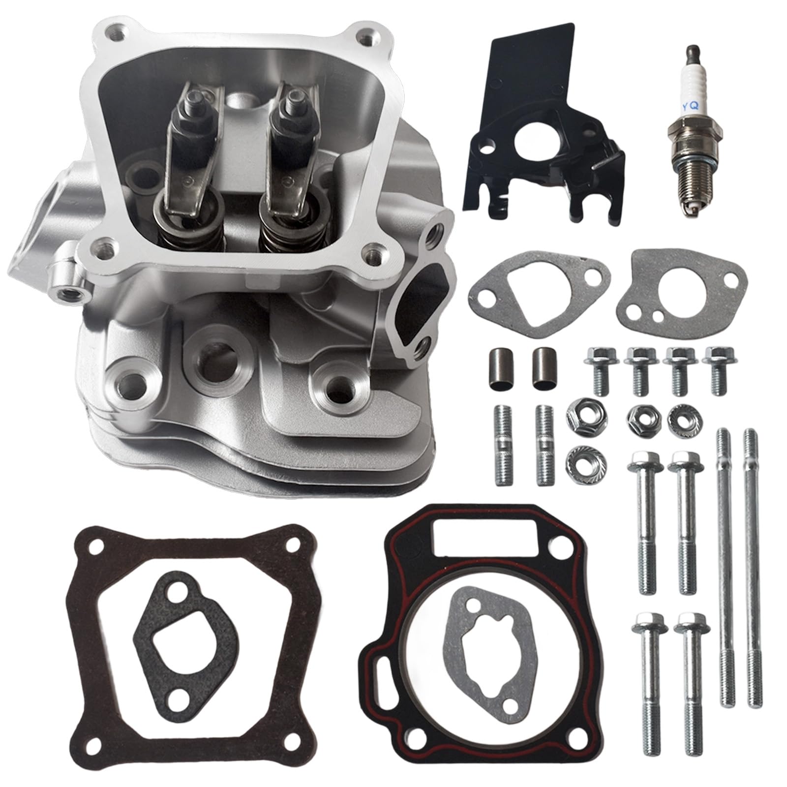 GOIRTUTSS assembled cylinder head kit for Honda GX160 engine, precise valve alignment for smoother operation.