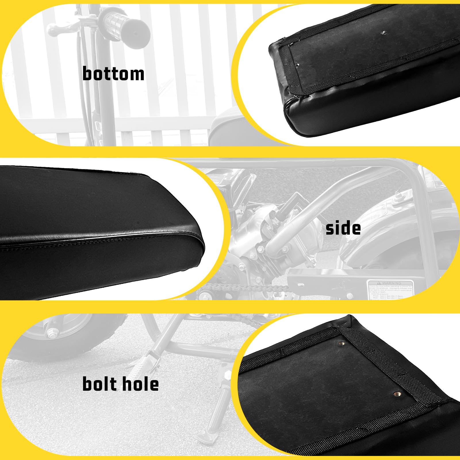 GOIRTUTSS mini bike seat tight fix on seat post for steady use.