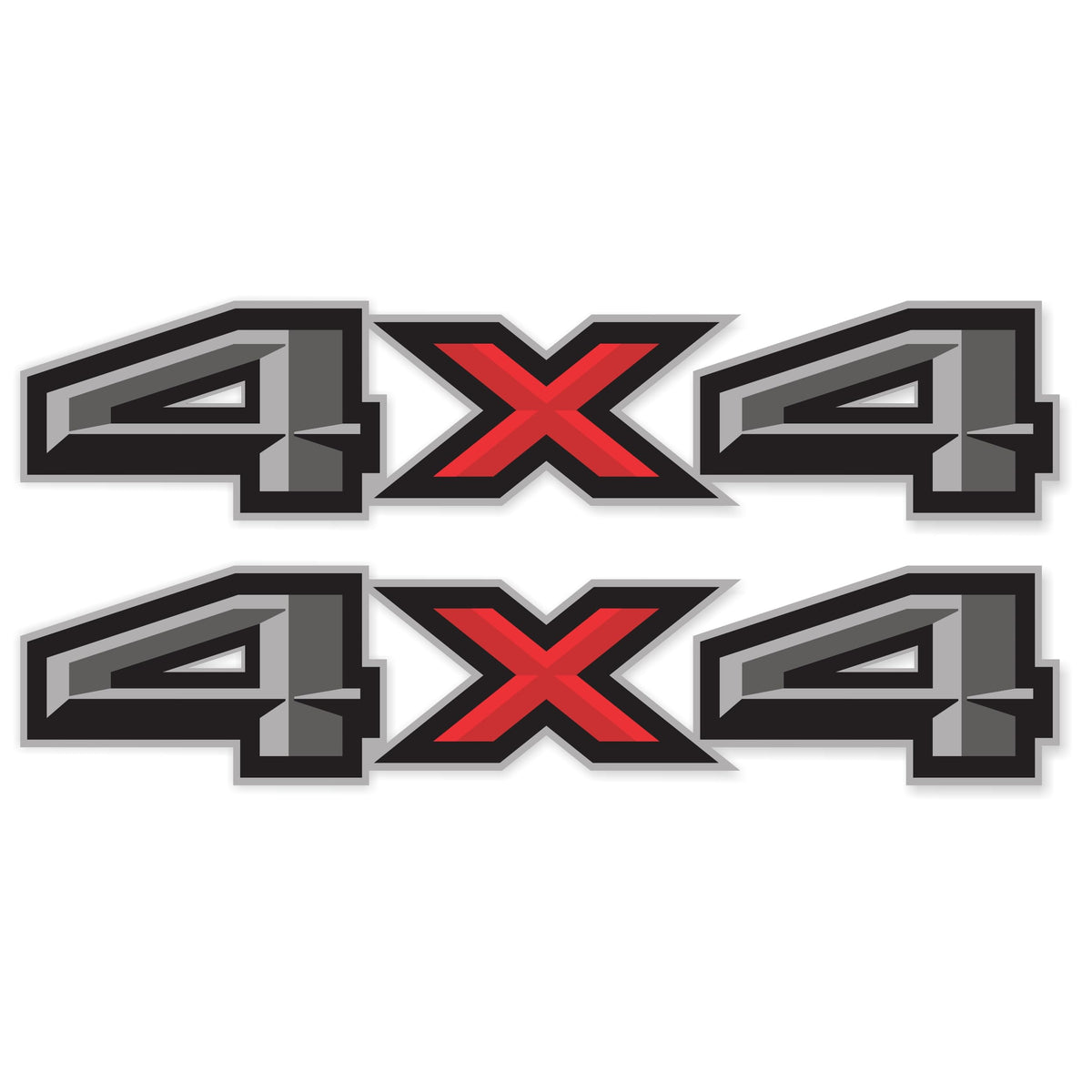 Gold Hook 4x4 decals on Ford F-150 bed side for rugged metallic style.