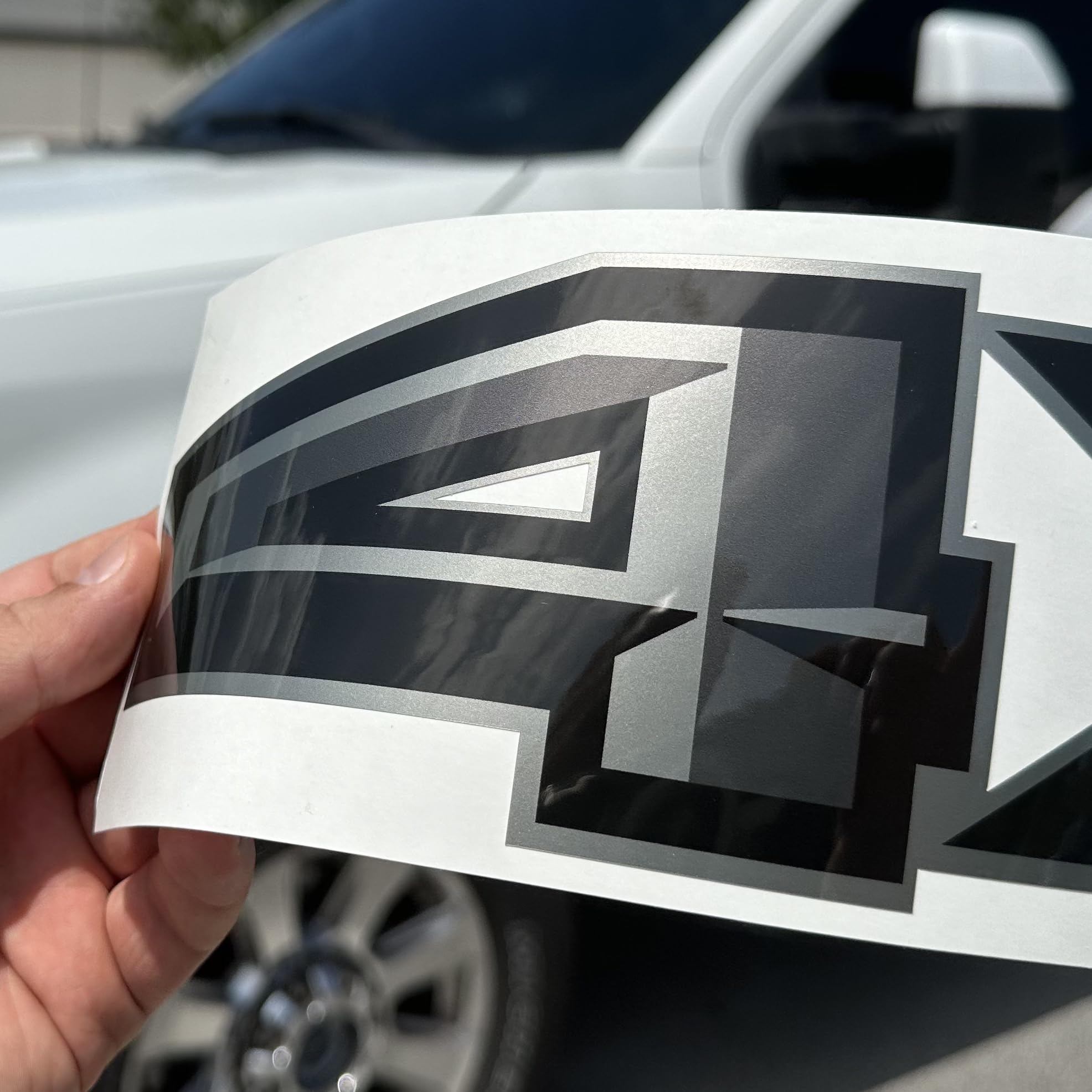 Gold Hook metallic decals enhance truck aesthetics with a high-gloss finish.