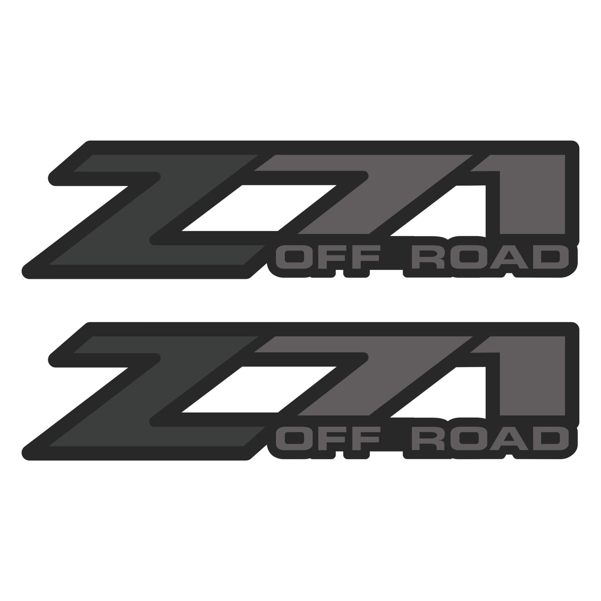 GOLD HOOK Z71 decals on bedside with metallic black shine for a bold truck upgrade.