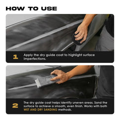 Gold Label Detailing guide coat applied to surface for defect inspection