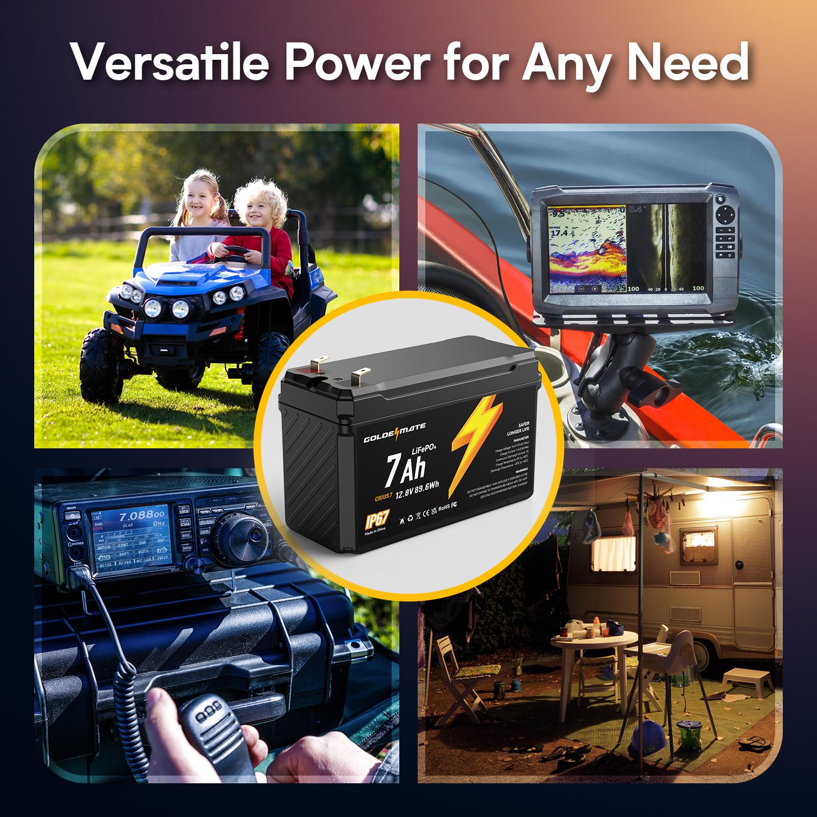 GOLDENMATE fast charge at 3.5A for quick top-ups.