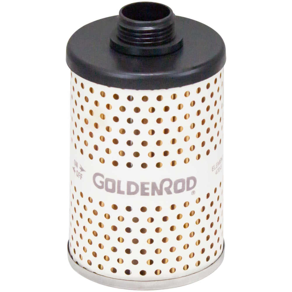Goldenrod 470-5 filter in see-through bowl provides reliable fuel filtration.