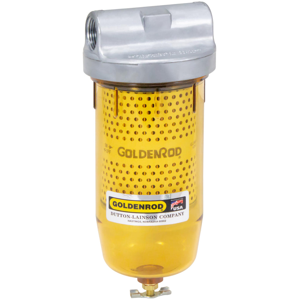 Goldenrod 495-3/4 bowl fuel filter with see-through bowl for at-a-glance fuel quality monitoring