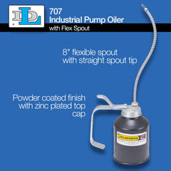 Goldenrod 707 8-inch flexible spout allows precise reach to tight fittings.