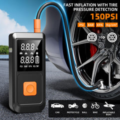 Goldforest lcd-screen displays precise tire pressure and battery level for confident maintenance.