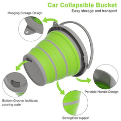 Goldfox bucket top hanging hole design helps dry and organize cleaning gear.