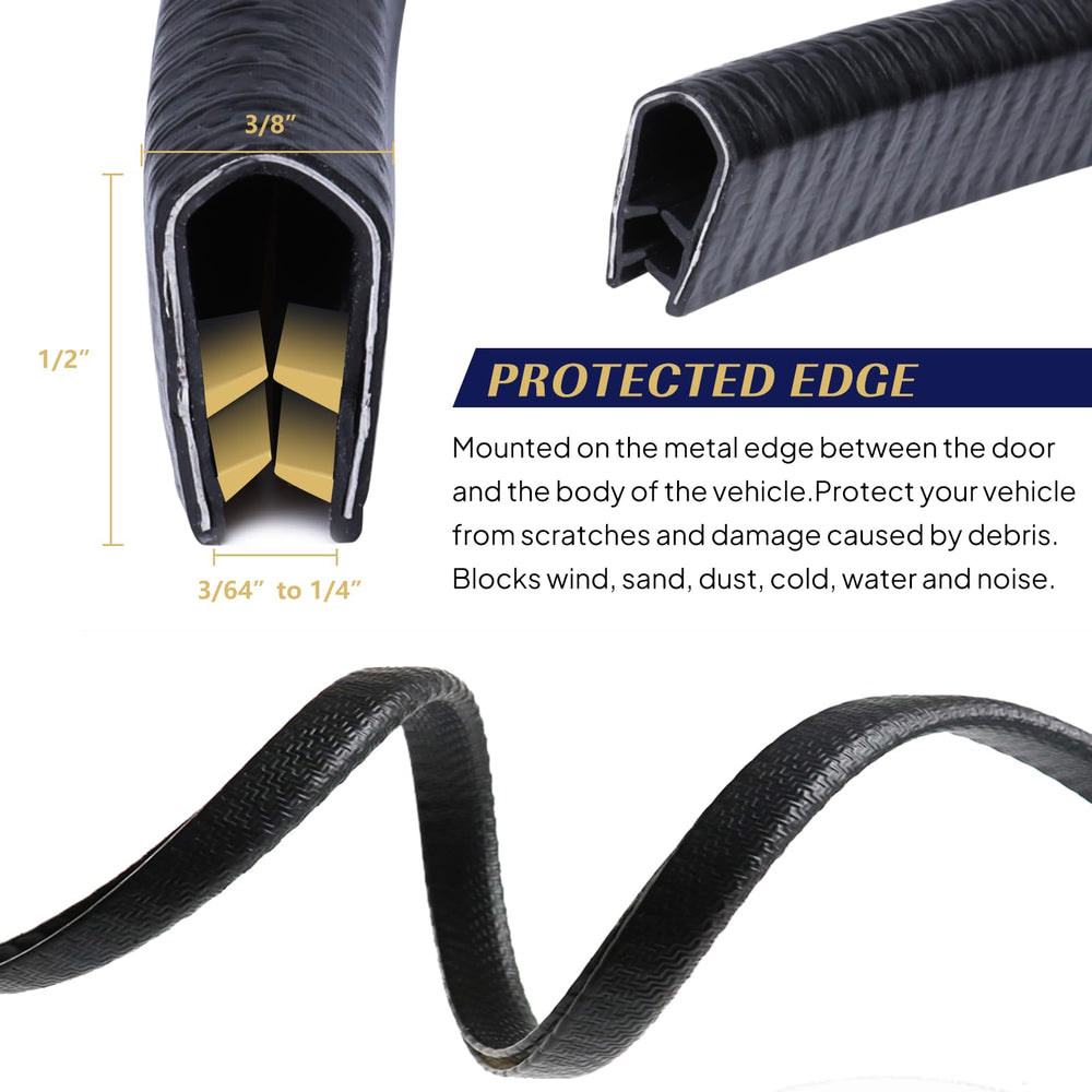 GoldWheel edge trim close-up showing metal clip reinforcement.