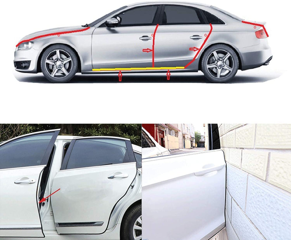 GoldWheel edge trim protecting fender edges from abrasion.