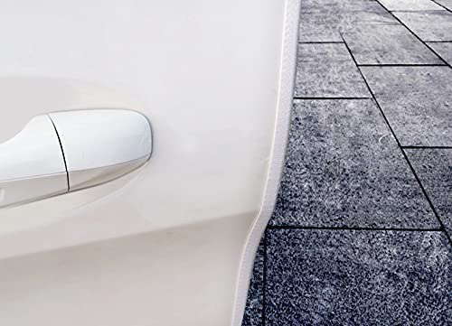 Car door edge installation with GoldWheel white trim